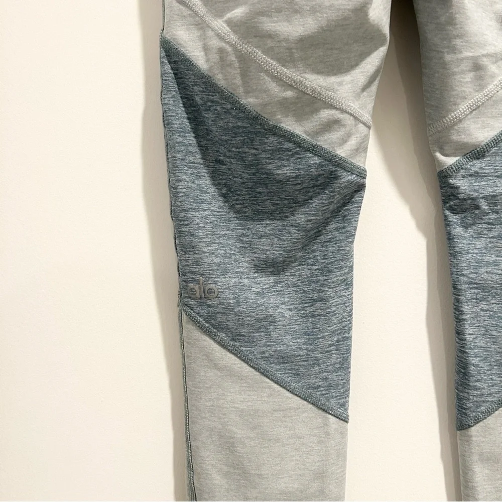 Alo Yoga Alosoft Sheila High Waist Leggings Seagrass Heather Green Size XS
